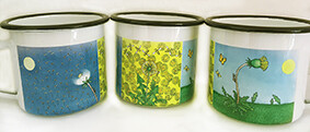 Emaille-Tasse "Löwenzahn"