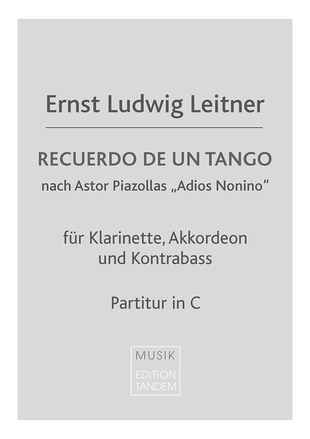 Recuerdo de un Tango