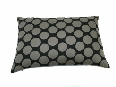 MEHAREE - Coussin 40 X 60 cm - tissu coton Japonais, noir et gris