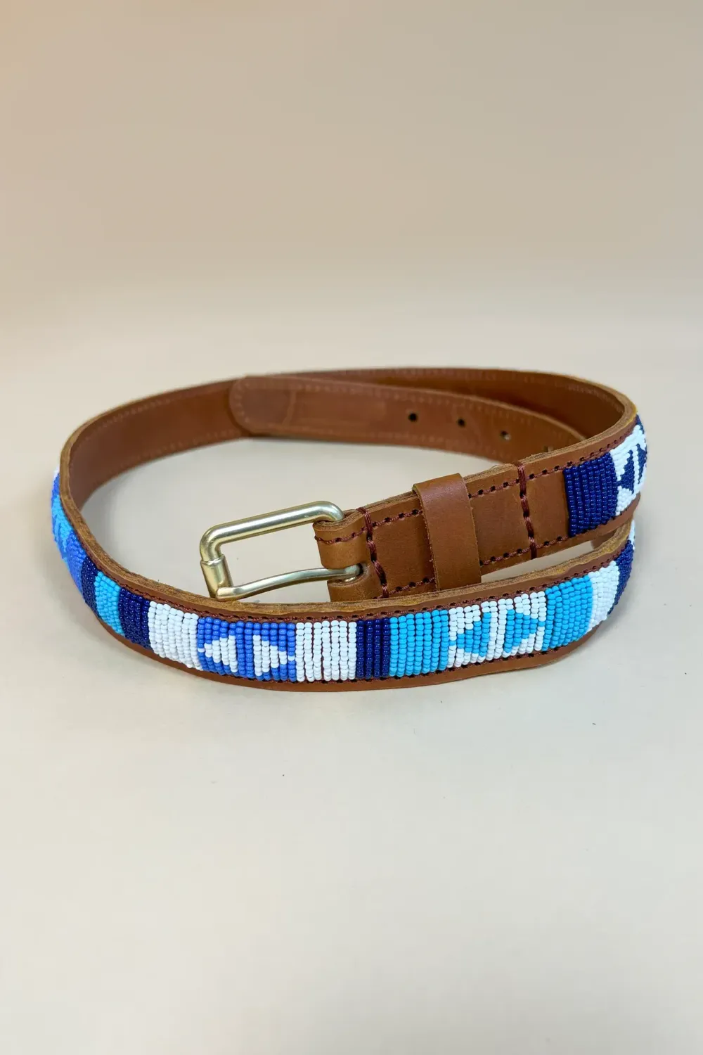 Leren riem met kraaltjes- Lego Ocean