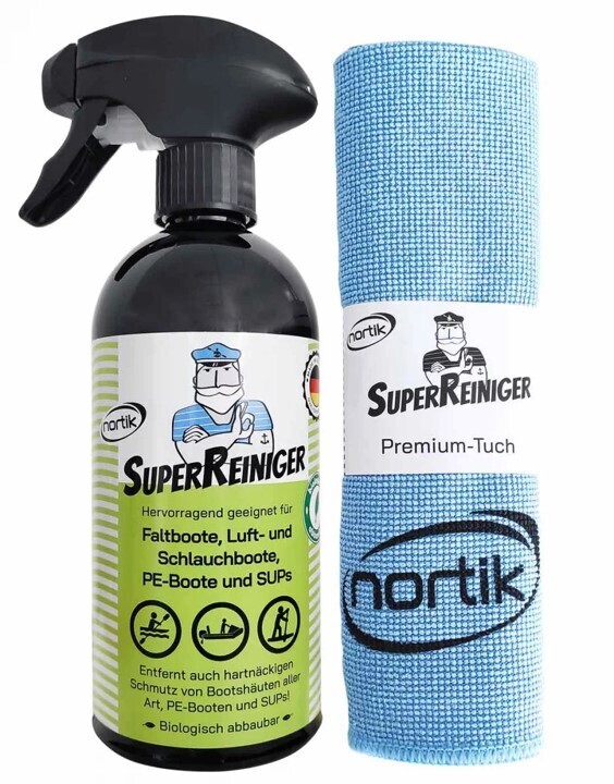 Nortik Superreiniger mit Premiumtuch für Boote und SUPs im Bundle