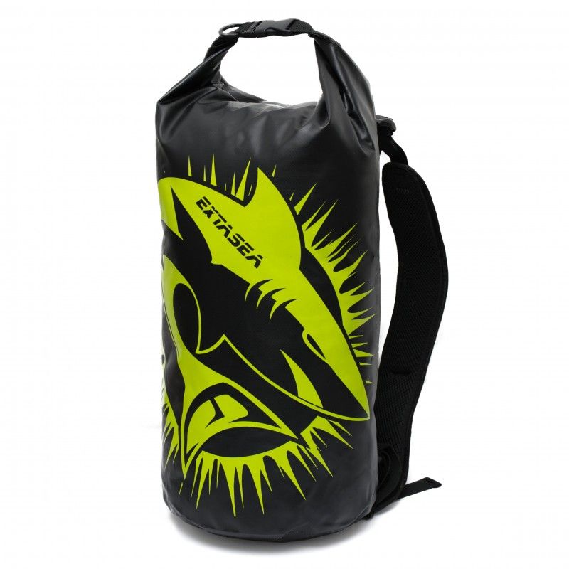 ExtaSea Dry wasserdichter Transport-Rucksack schwarz lime