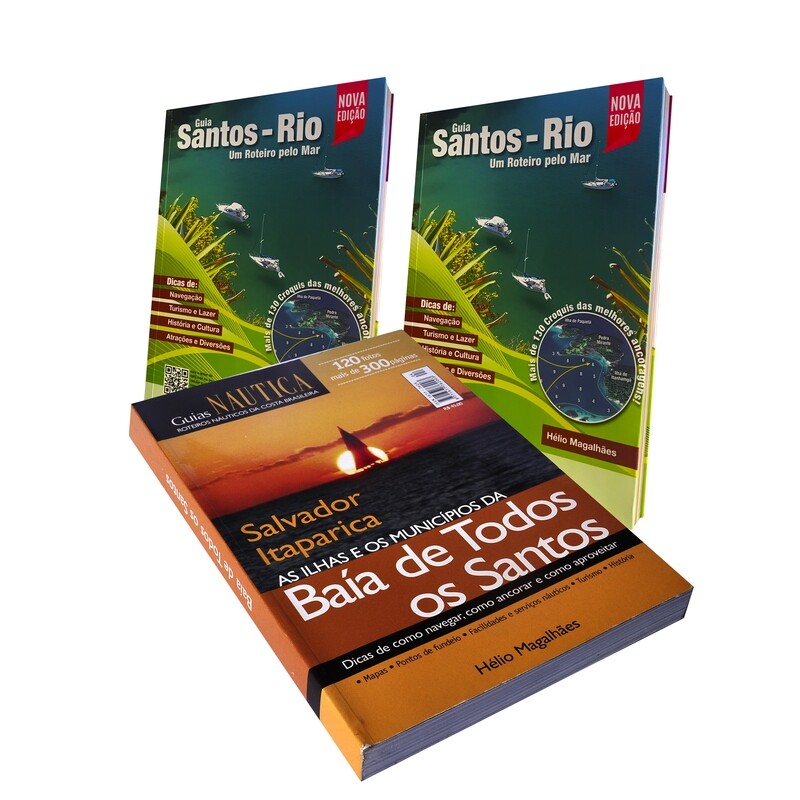 PROMOÇÃO 1:  Compre 02 GUIAS SANTOS - RIO e Leve 01 Guia da Bahia de Todos os Santos - Clássico GRÁTIS!