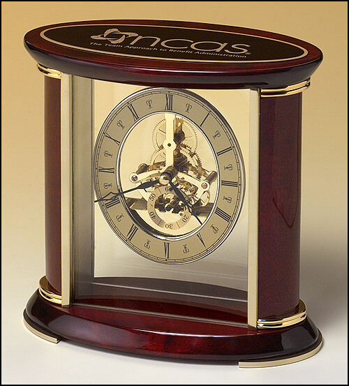 Skeleton clock with sub-second dial