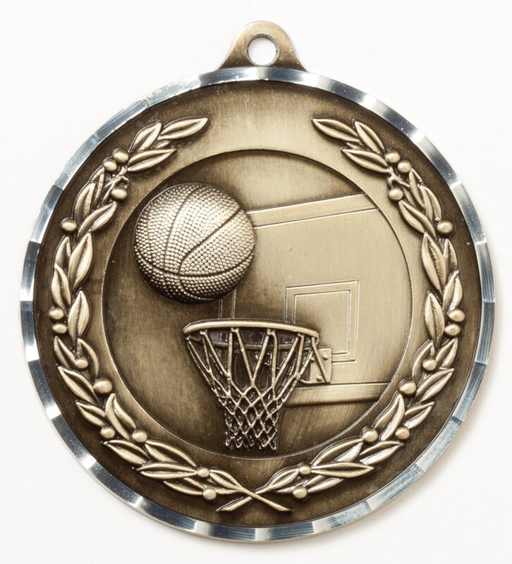 2-3/4" Diamond Cut Medal - Large
BASKETBALL MEDAL