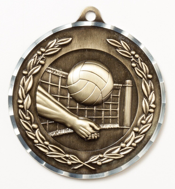 2-3/4" Diamond Cut Medal - Large
VOLLEYBALL MEDAL