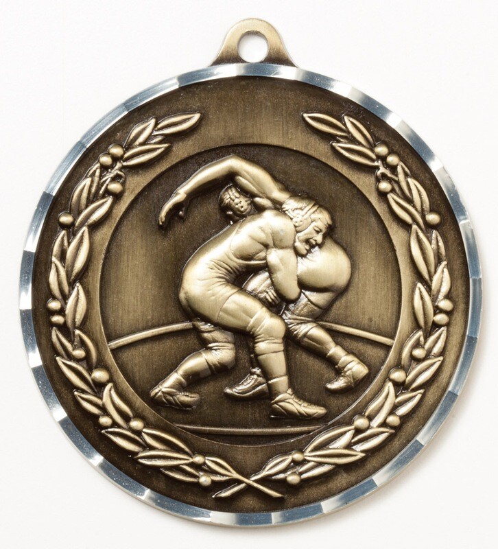 2-3/4" Diamond Cut Medal - Large
WRESTLING MEDAL
