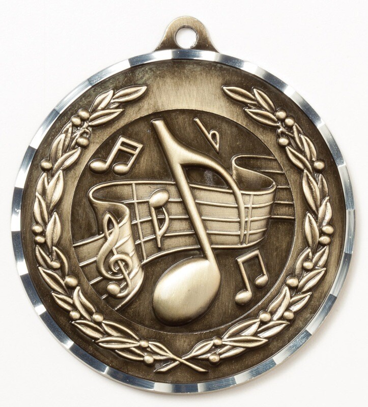 2-3/4" Diamond Cut Medal - Large
MUSIC MEDAL
