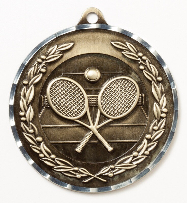 2-3/4" Diamond Cut Medal - Large
TENNIS MEDAL