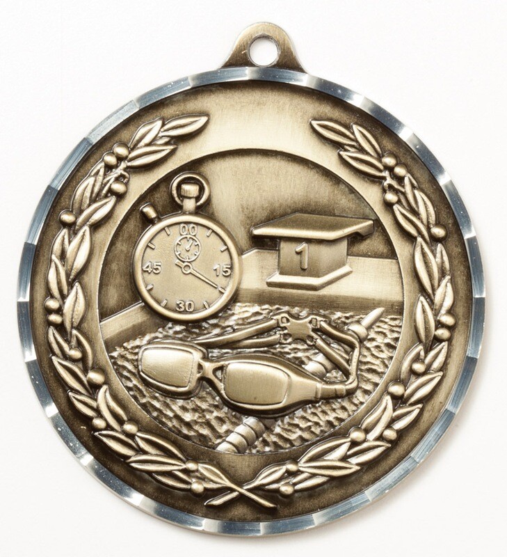 2-3/4" Diamond Cut Medal - Large
SWIMMING MEDAL