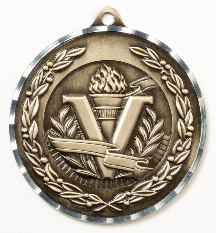 2-3/4" Diamond Cut Medal - Large
VICTORY / TORCH MEDAL