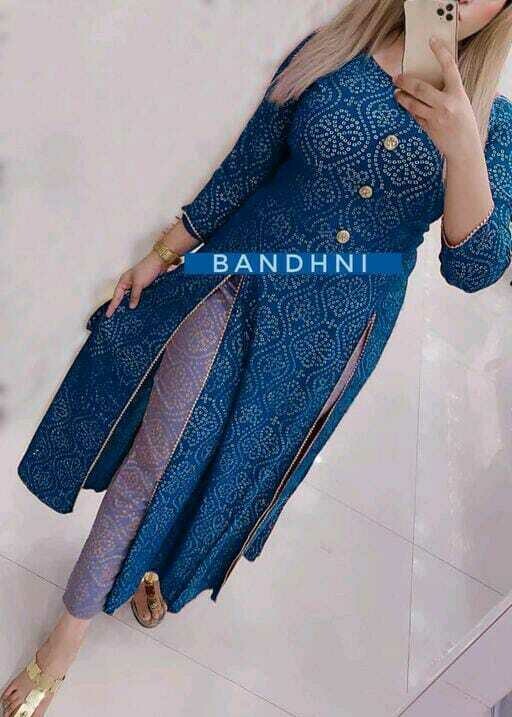 ​Rayon bandhani kurti