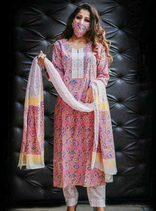 ​Cotton kurta set with duppata