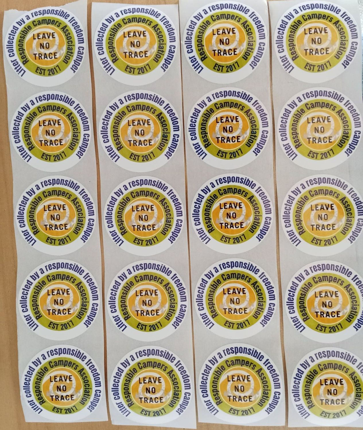 Campers Litter Stickers (x20)