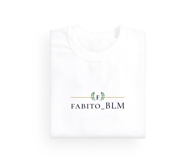FABITO_BLM  WHITE T-SHIRT