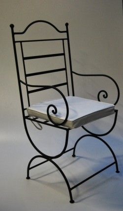 Handgemaakte Marokkaanse ijzeren Stoel Boule H - H 90 cm - 48x40 cm — detail 4
