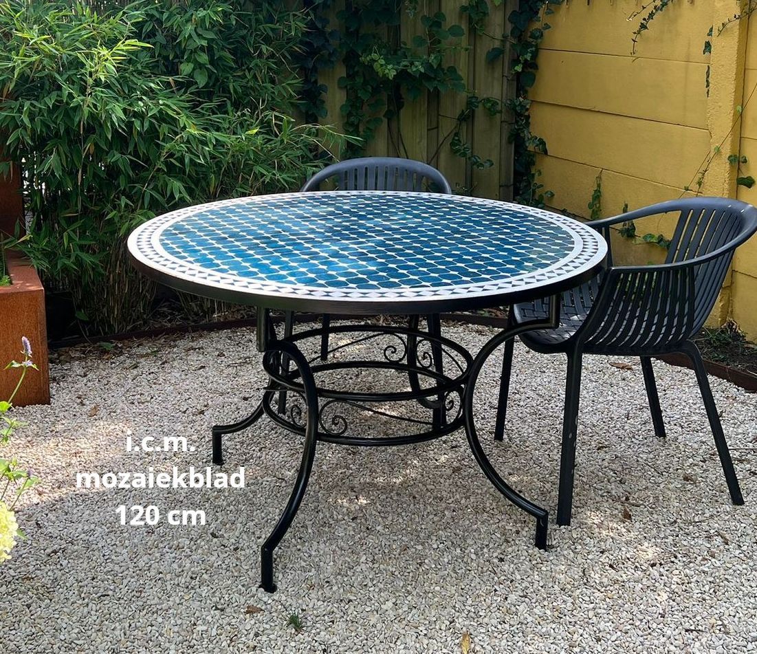 Smeedijzeren Onderstel DECO 100 DR72274P voor  Mozaïekblad  120-130-140 cm