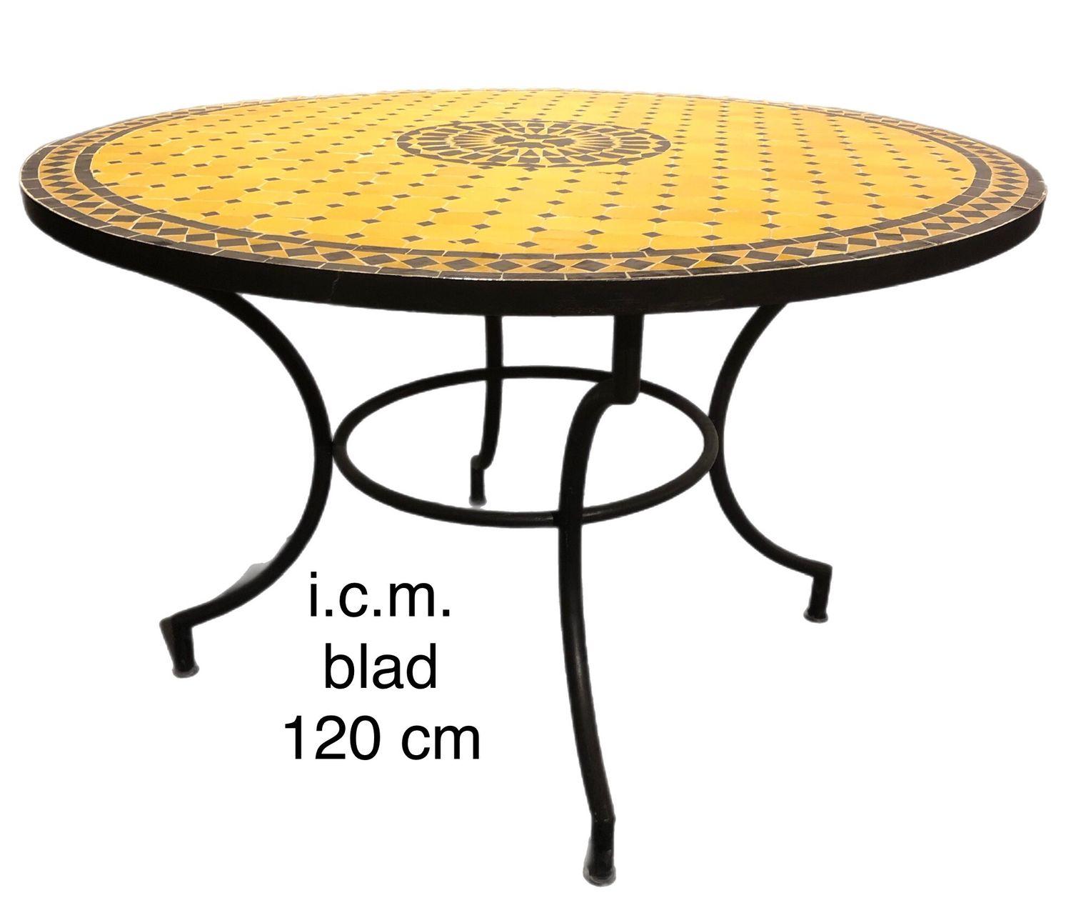 Smeedijzeren Onderstel 100S7227P4 voor Mozaïekblad 120 cm