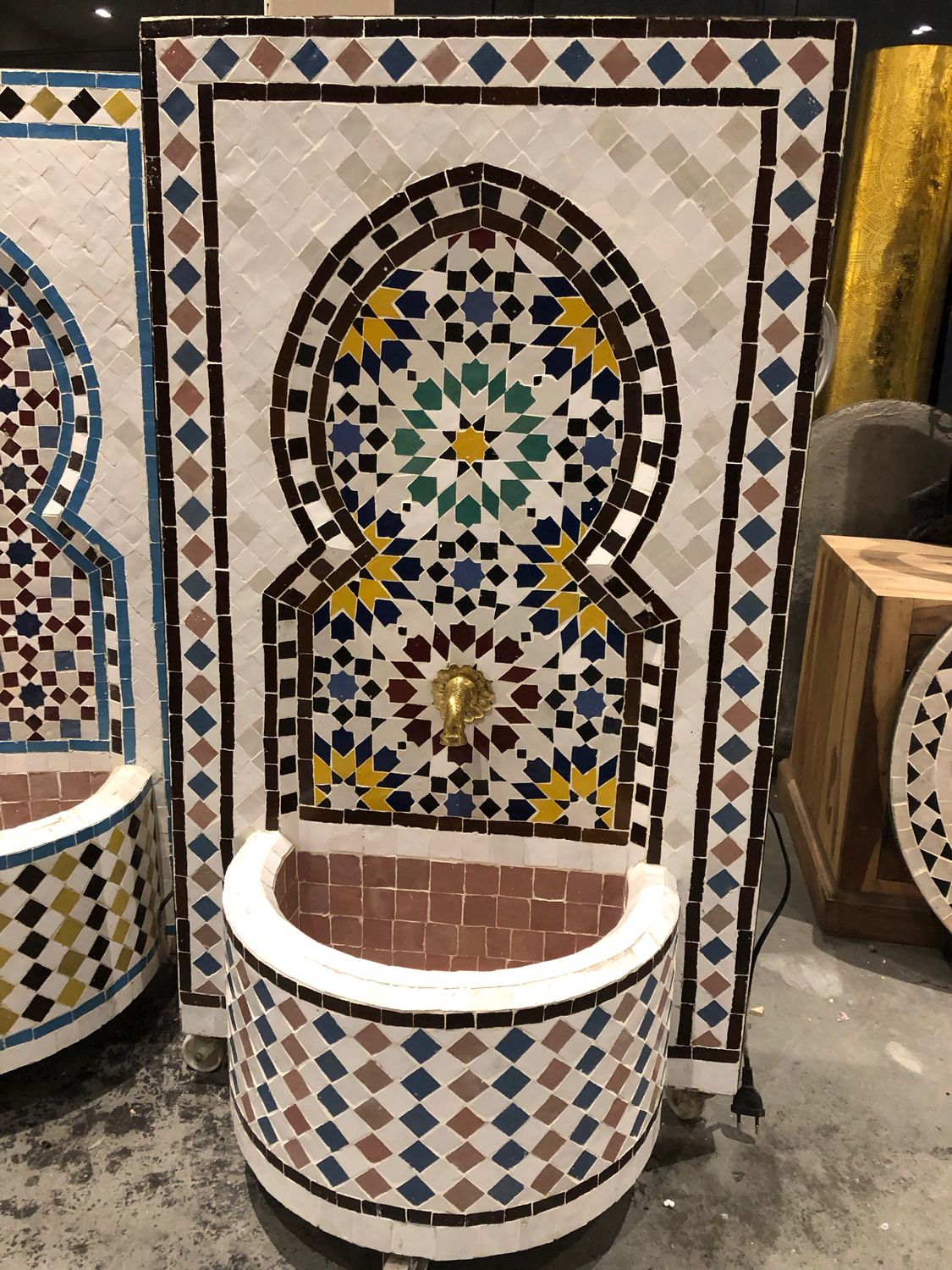 Marokkaanse Mozaïek Fontein - 100x65 cm - Fez motief -Handgemaakt