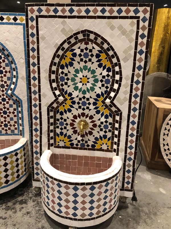 Marokkaanse Mozaïek Fontein - 100x65 cm - Fez motief -Handgemaakt