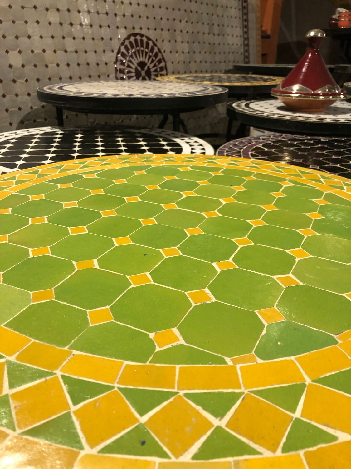 Marokkaanse Mozaiek tafel  (blad)  60 cm - Kleur Handgemaakt