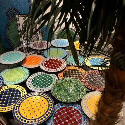 Marokkaanse mozaiek tafels 50 cm in vele kleuren