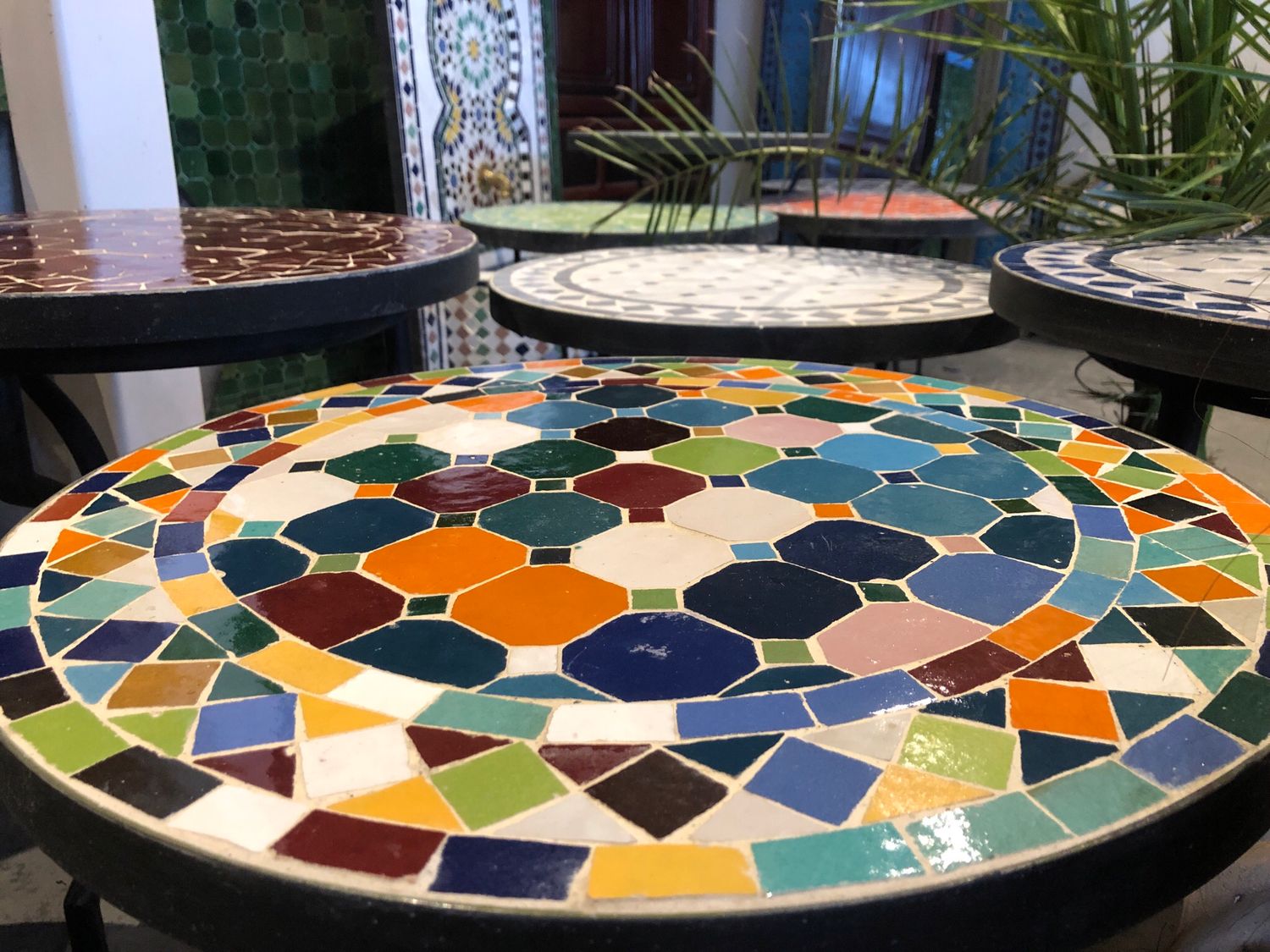 Marokkaanse Mozaiek tafel (blad) 50 cm Multicolor-Multi Handgemaakt