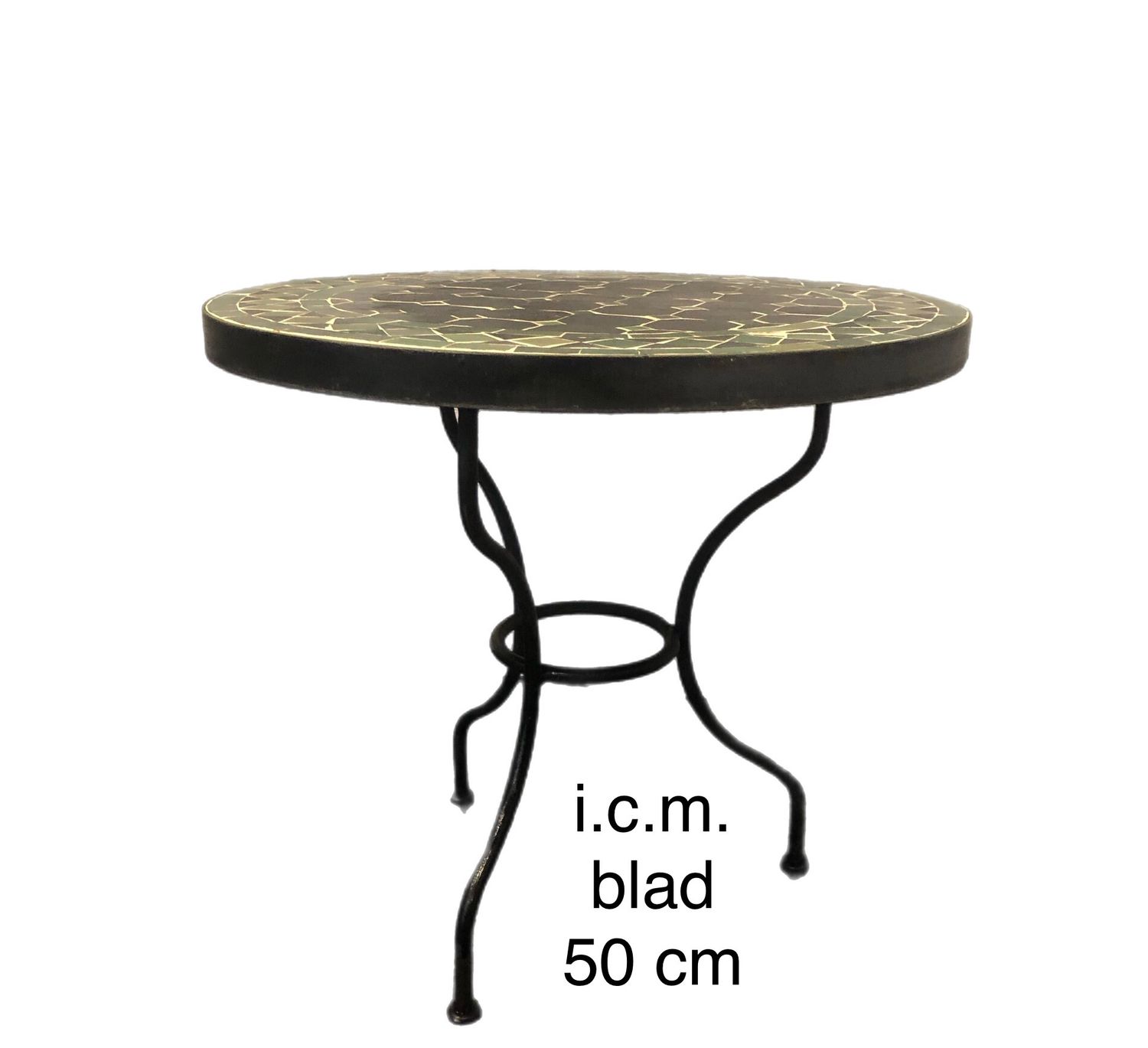 Smeedijzeren Onderstel 35SM42 voor Mozaïekblad 40 cm - Hoogte 45 Massief Handgemaakt — detail 4