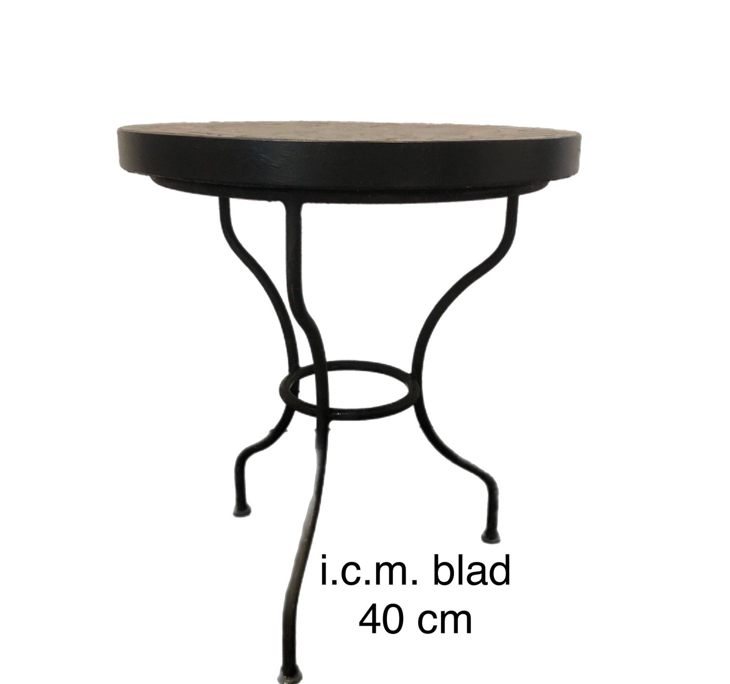 Smeedijzeren Onderstel 35SM42 voor Mozaïekblad 40 cm - Hoogte 45 Massief Handgemaakt — detail 2