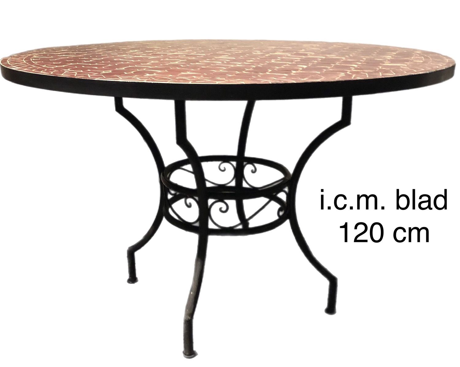 Smeedijzeren Onderstel DECO 70DR72274PHM voor  Mozaïekblad  90-100-110-120 cm