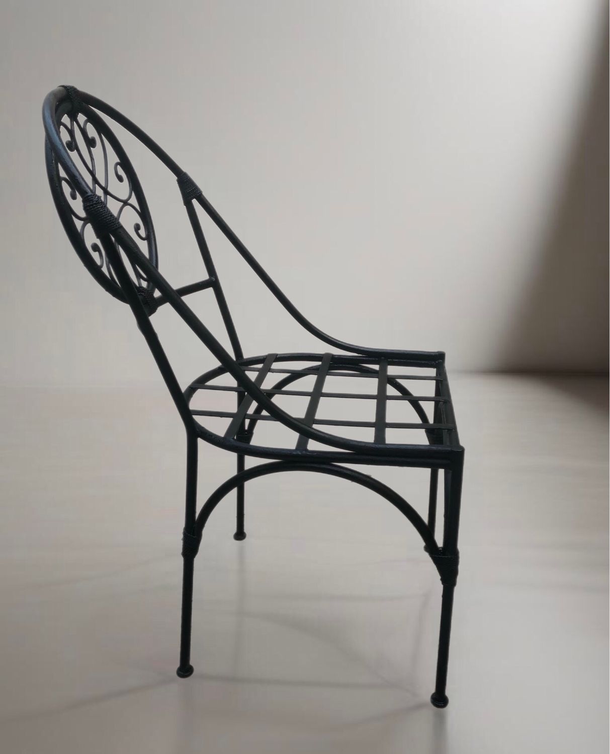 Handgemaakte Marokkaanse Smeedijzeren Stoel AZZIA, — detail 5