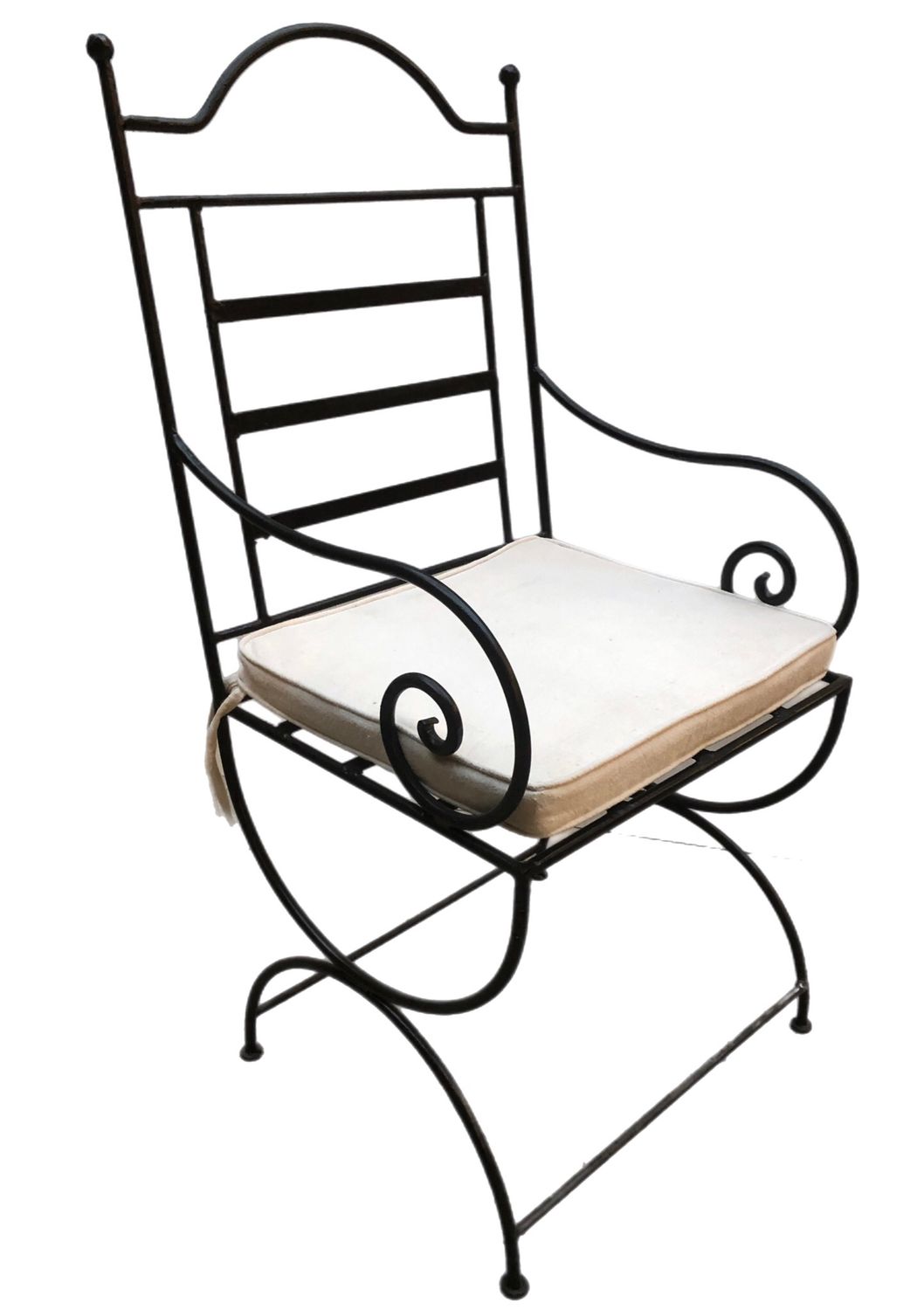 Handgemaakte Marokkaanse ijzeren Stoel Boule V - H 90 cm - 48x40 cm
