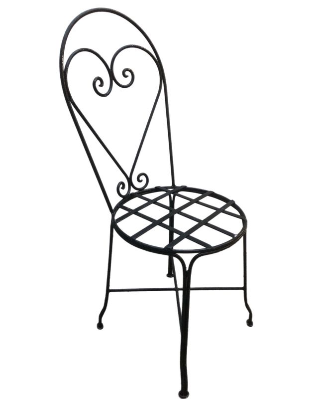 Smeedijzeren Stoel "Coeur" Massief / Handgemaakt