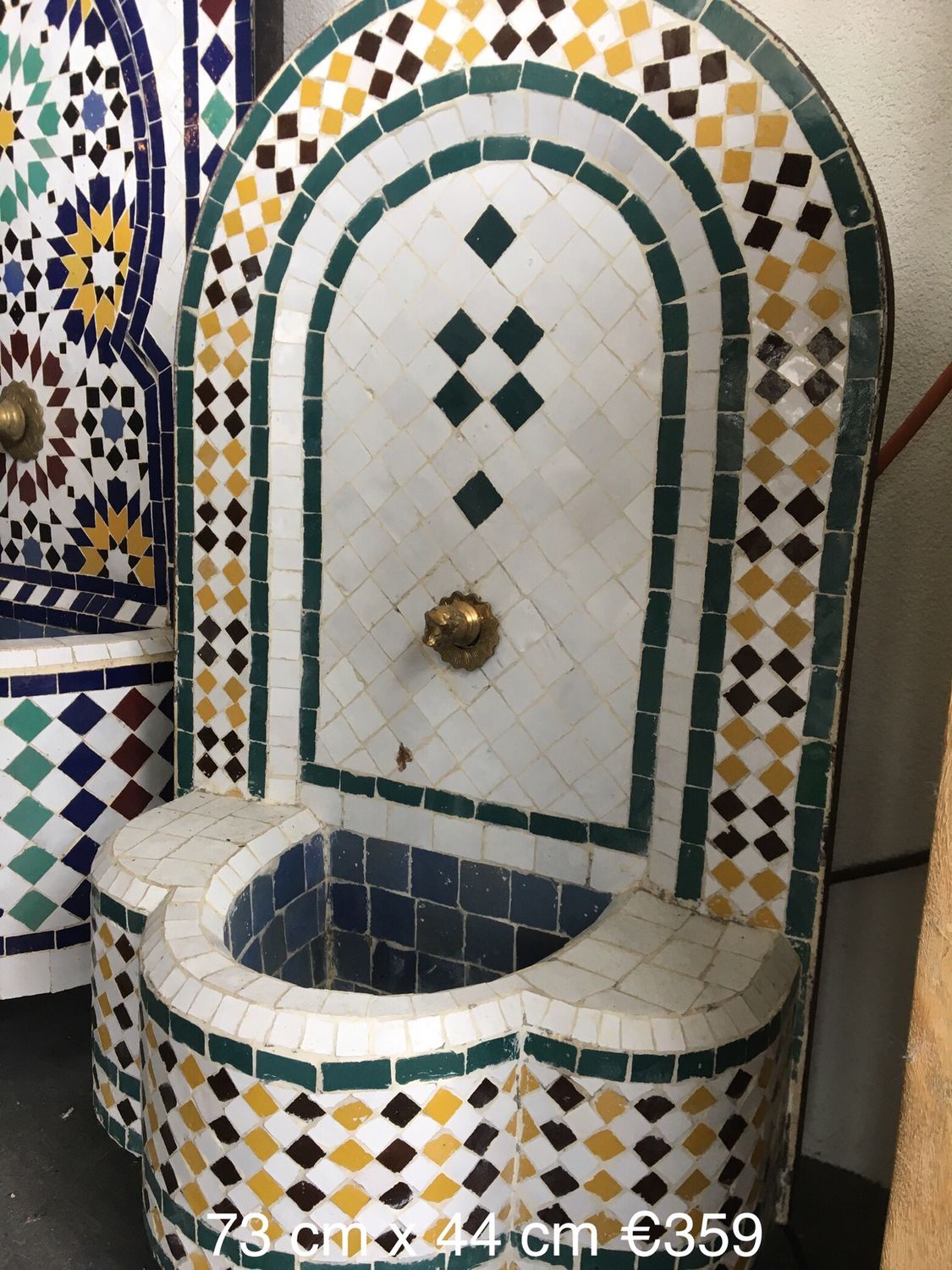 Marokkaanse Mozaïek Fontein -  74x44 cm - Multicolor-creme HR