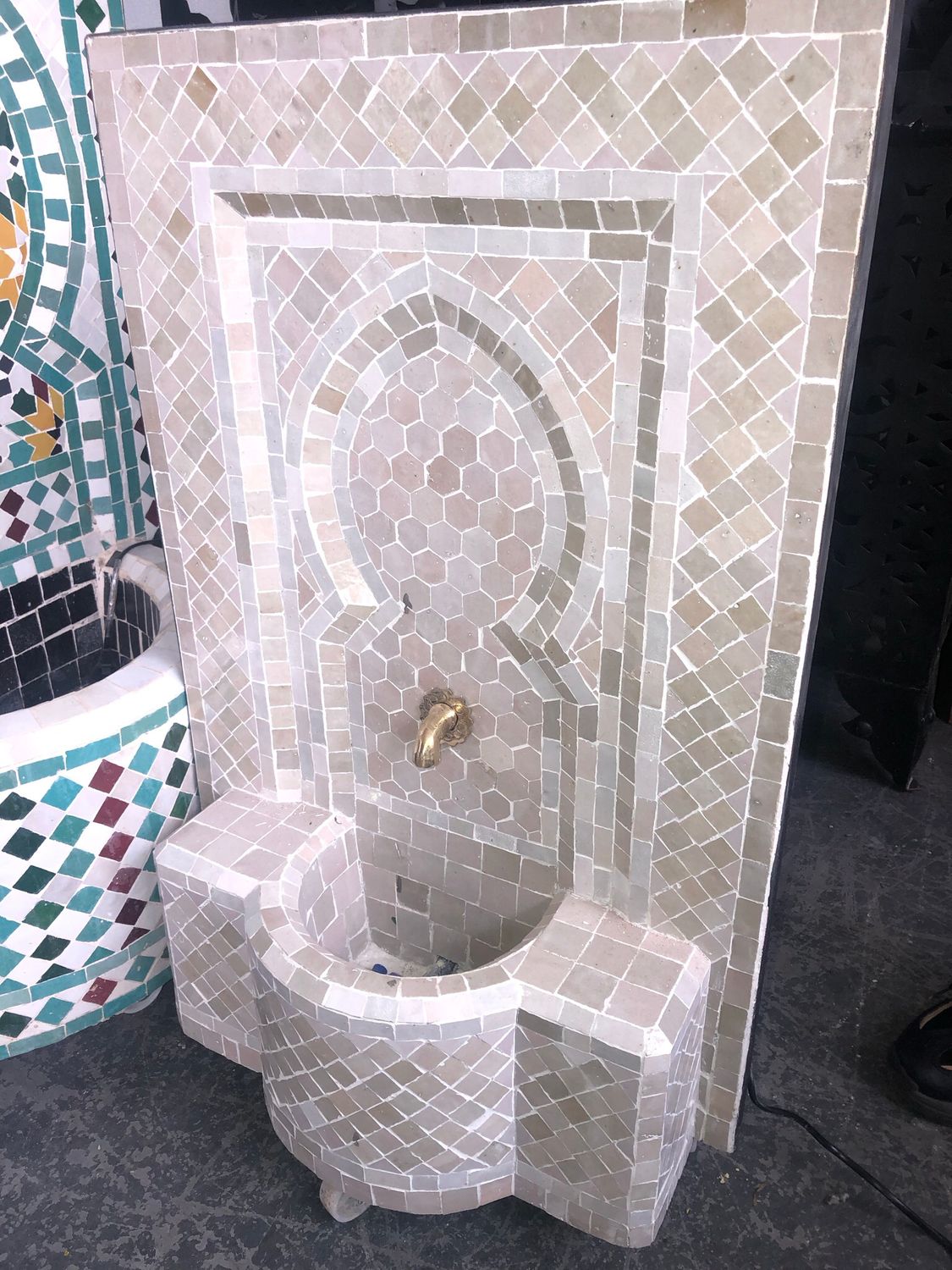 Marokkaanse Mozaïek Fontein -  82x50 cm - Creme RH