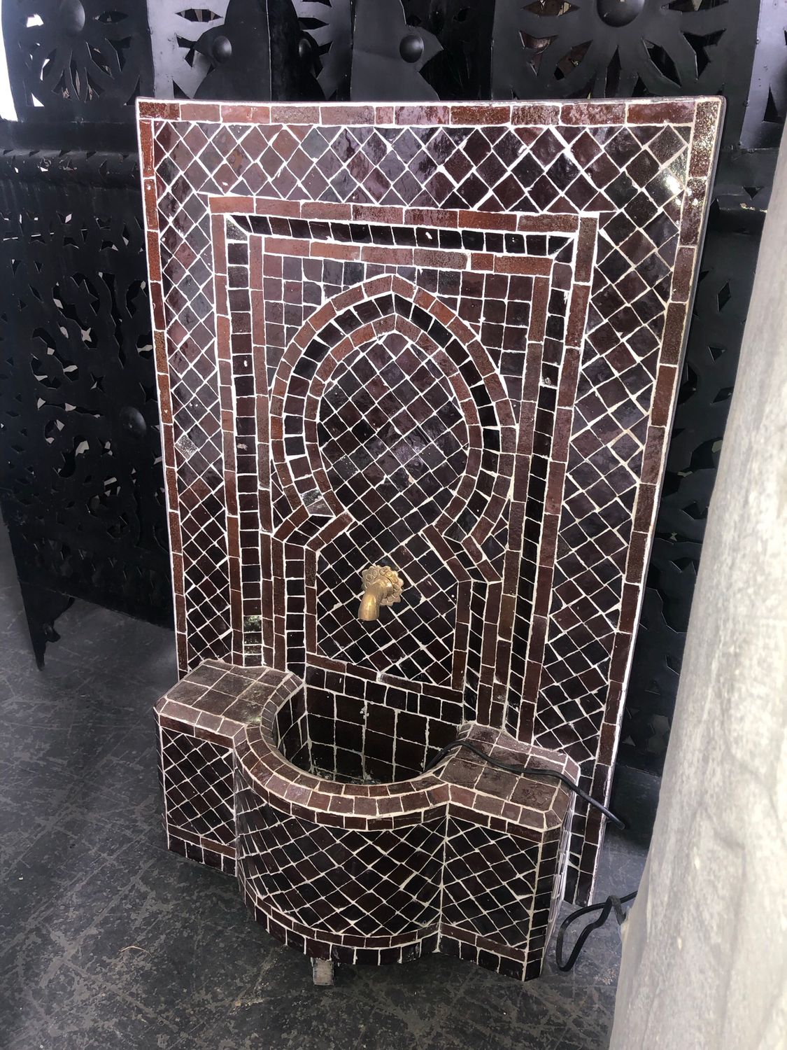 Marokkaanse Mozaïek Fontein -  82x50 cm - Bruin RH