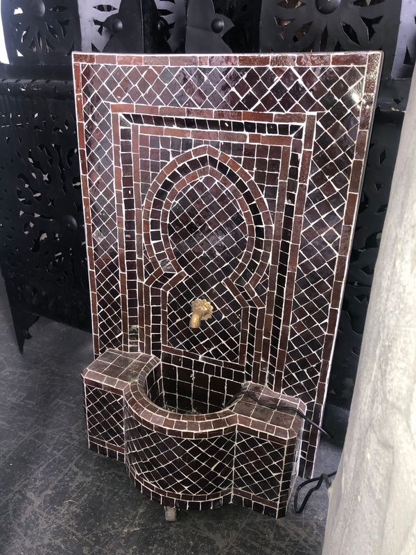 Marokkaanse Mozaïek Fontein -  82x50 cm - Bruin RH