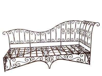 Smeedijzeren Sofa  Handgemaakt L-Rechts