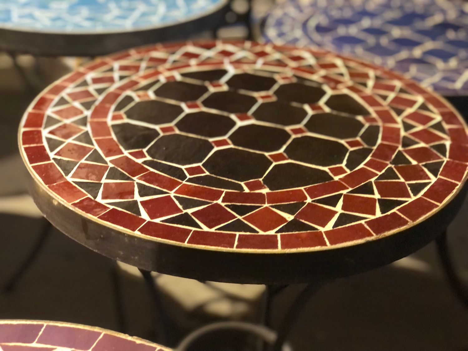 Marokkaanse Mozaiektafel (blad) 40 cm Handgemaakt