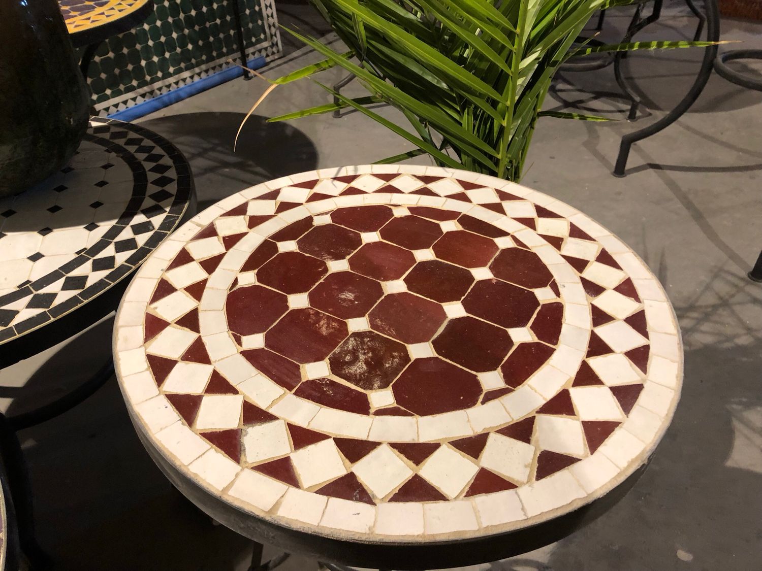 Marokkaanse Mozaiektafel (blad) 40 cm Handgemaakt