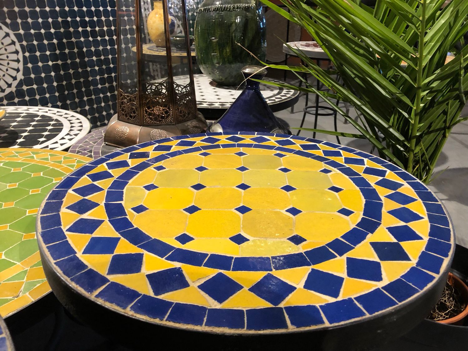 Marokkaanse Mozaiektafel (blad) 40 cm Handgemaakt