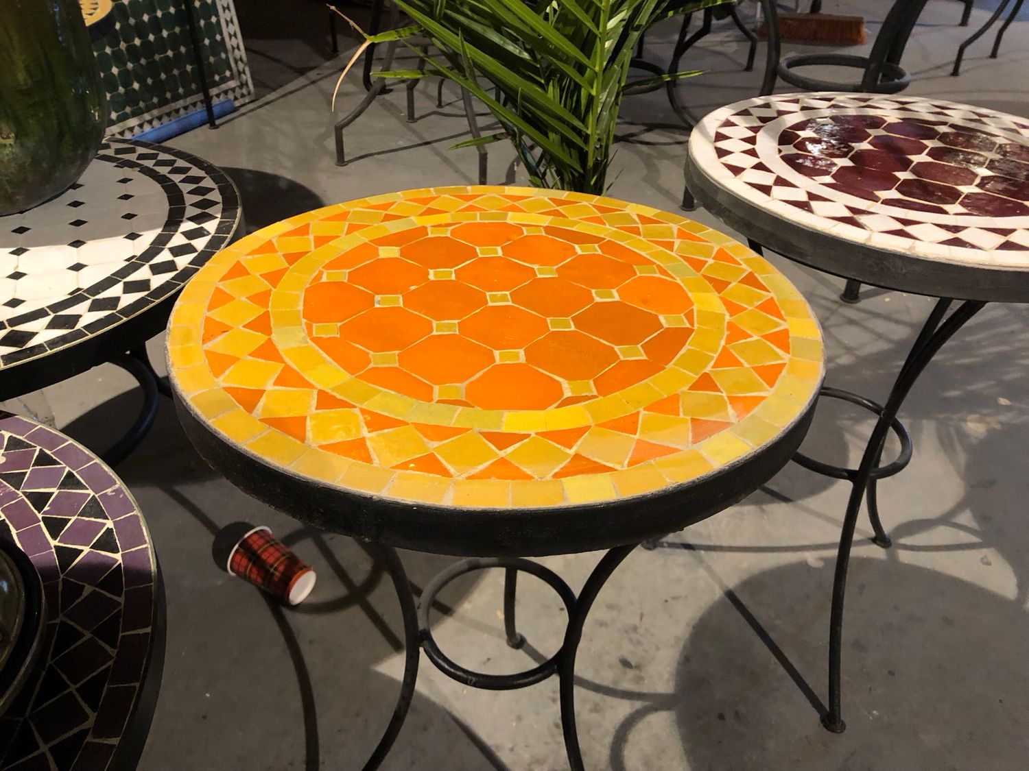 Marokkaanse Mozaiektafel (blad) 40 cm Handgemaakt