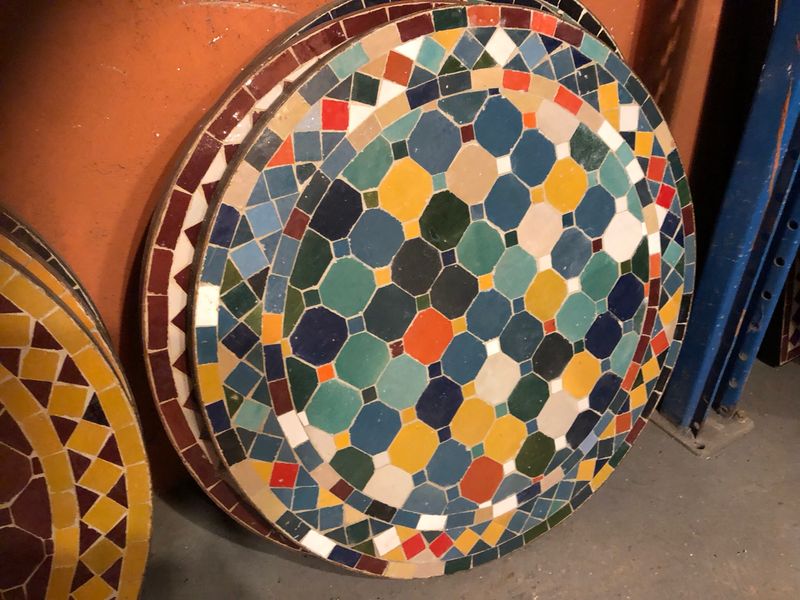 Marokkaanse Mozaiek tafel (blad) 60 cm Multicolor Handgemaakt