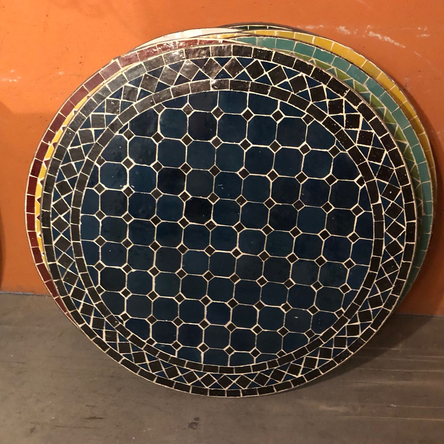 Marokkaanse Mozaiek tafel (blad) 70 cm Handgemaakt N 