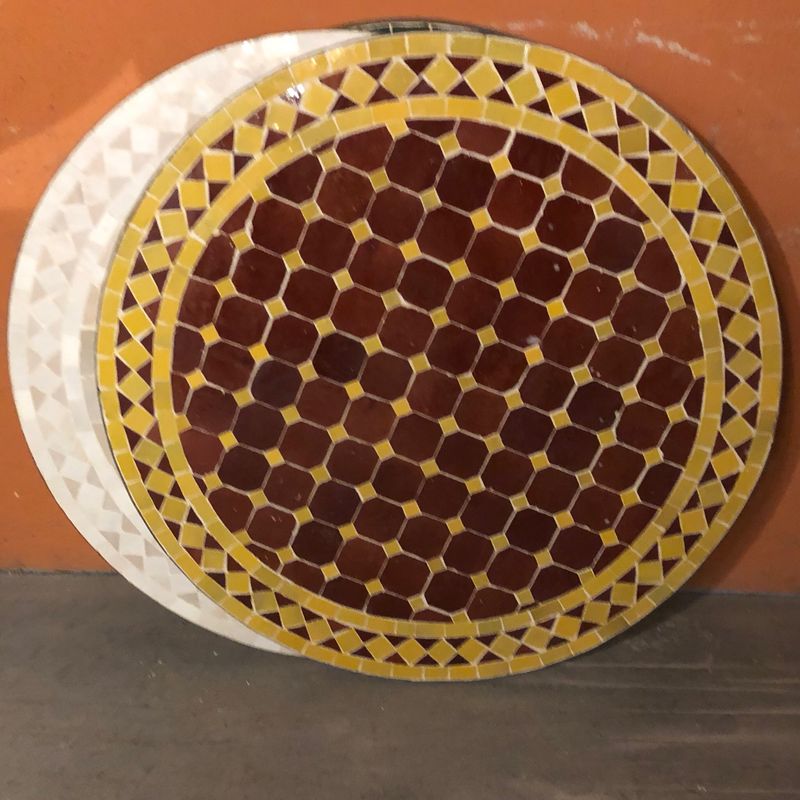 Marokkaanse Mozaiek tafel (blad) 70 cm Handgemaakt N 