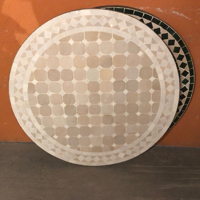 Marokkaanse Mozaiek tafel (blad) 70 cm Handgemaakt N 