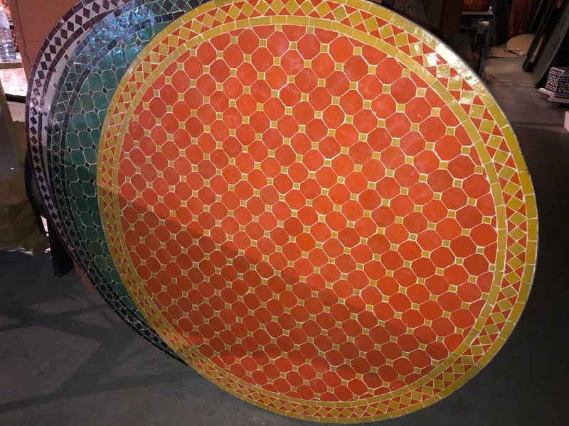 Marokkaanse Mozaiek tafel (blad)  120 cm  N