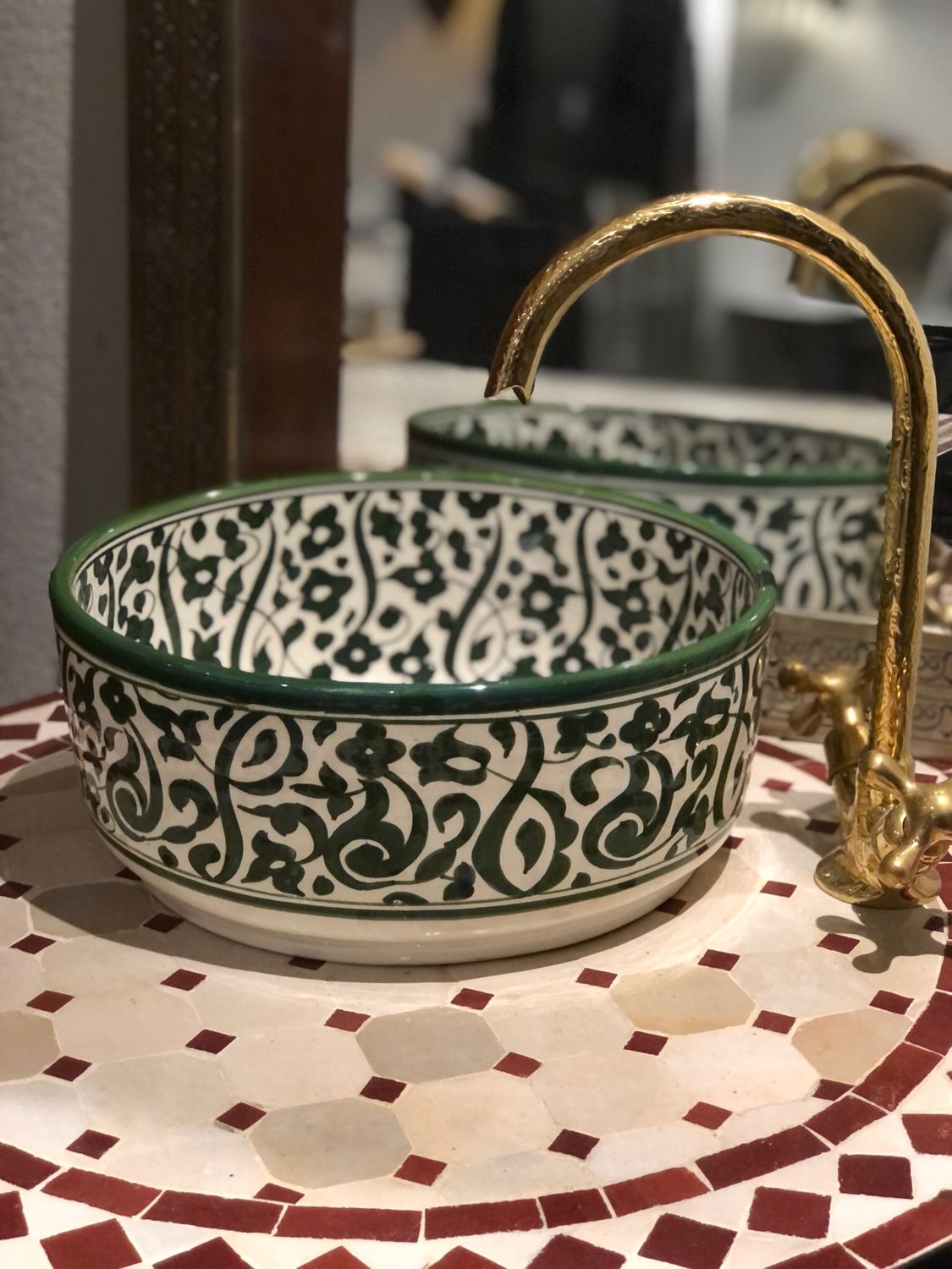 Marokkaanse Waskom / Aardewerk / Handgemaakt 35 cm ABR35-001