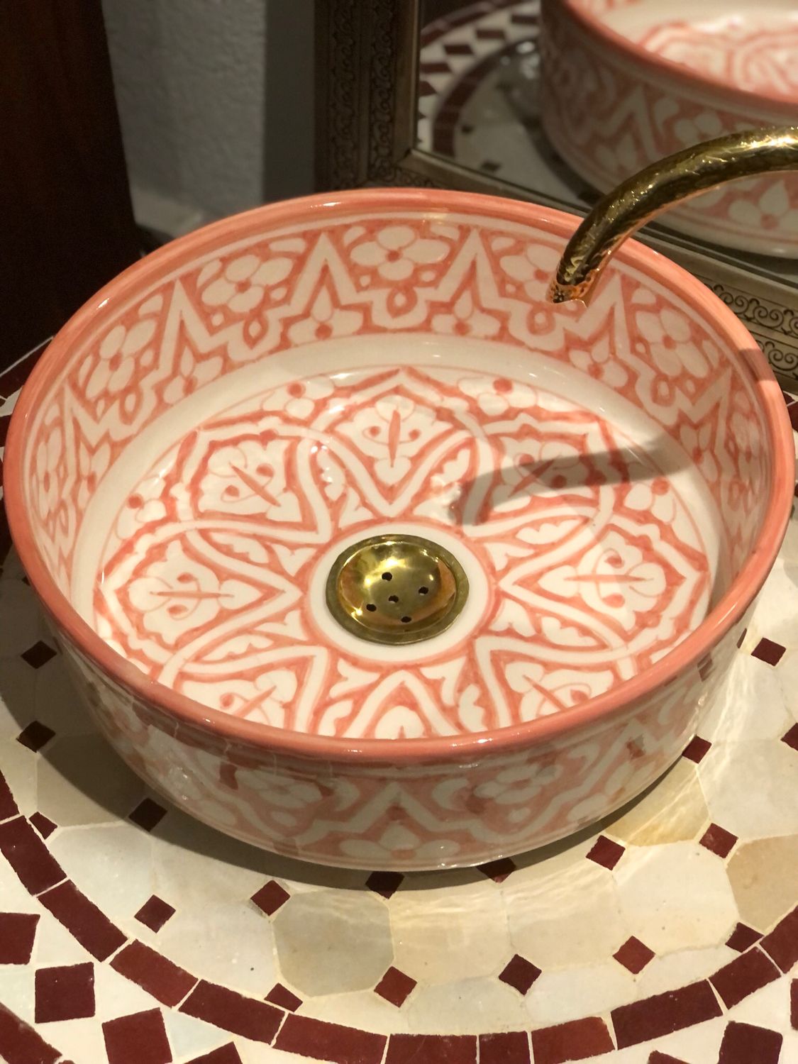 Marokkaanse Waskom / Aardewerk / Handgemaakt 35 cm ABR35-105 — detail 2