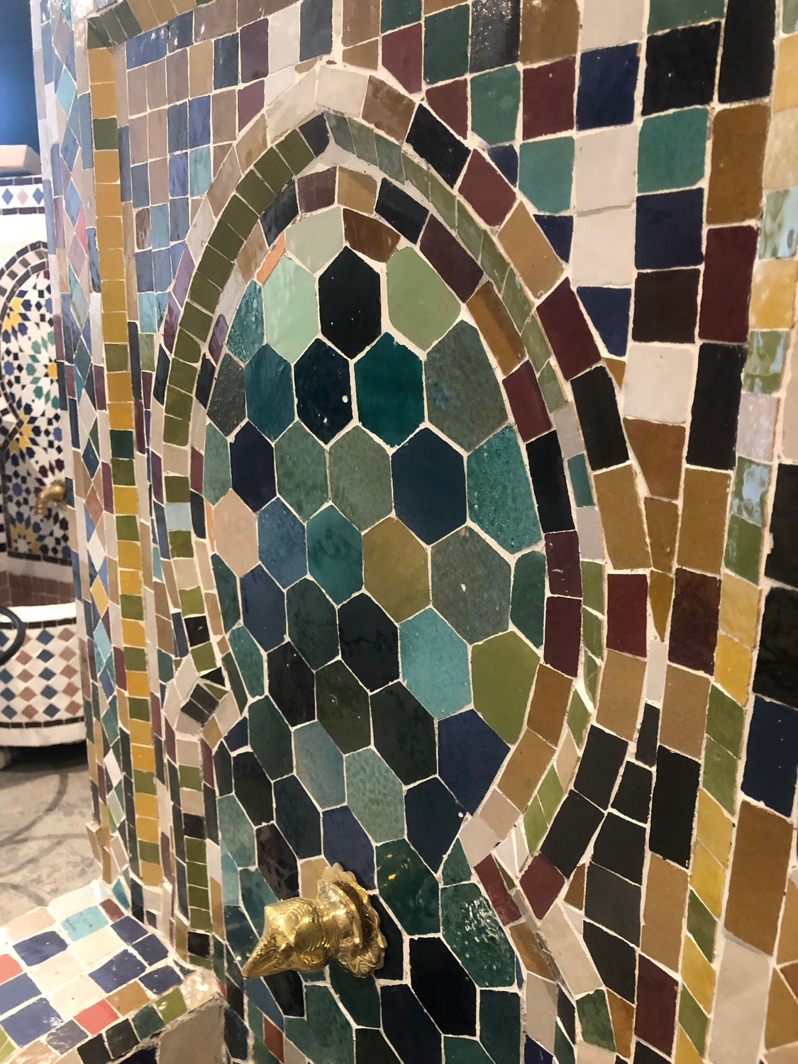 Marokkaanse Mozaïek Fontein - 100x65 cm Multicolor — detail 2
